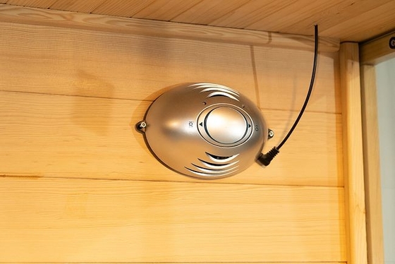 Sauna infrarouge en bois solide de luxe de combinaison de vapeur avec 3 murs de verre trempé
