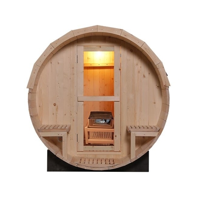Sauna extérieur de baril de grande vapeur traditionnelle en bois solide avec le fourneau 6KW