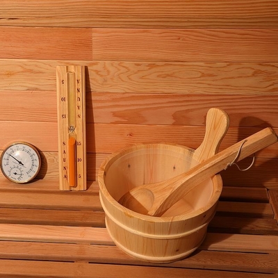 Sauna extérieur de baril de grande vapeur traditionnelle en bois solide avec le fourneau 6KW