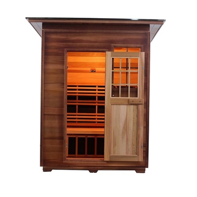 ODM extérieur rouge canadien de sauna de Cedar Carbon Heater Far Infrared en bois solide