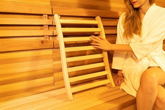 Système de musique Bluetooth Sauna sec extérieur Relaxation et santé avec porte en verre trempé