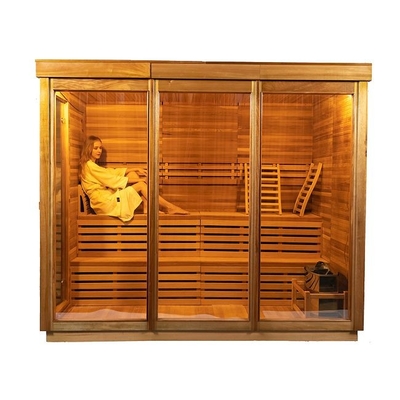 Sauna sec extérieur en bois d'OEM et d'ODM avec le fourneau 9KW électrique