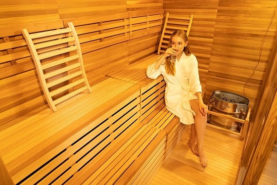 Sauna sec extérieur en bois d'OEM et d'ODM avec le fourneau 9KW électrique