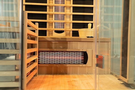 Plein cartel de sauna de Heater Wooden Indoor Infrared Steam de spectre et de fourneau