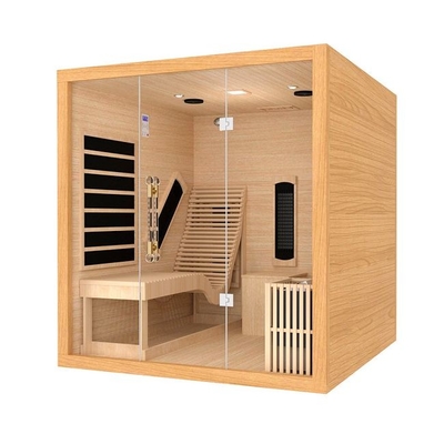 Personne infrarouge hybride en bois d'intérieur du sauna 2 ou 3 de vapeur de cigûe canadienne