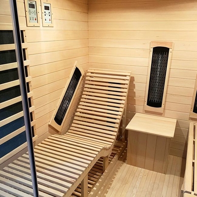 Personne infrarouge hybride en bois d'intérieur du sauna 2 ou 3 de vapeur de cigûe canadienne