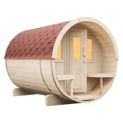 Bois solide Cedar Sauna Luxury Large Size rouge canadien d'utilisation extérieure
