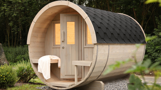 Bois solide Cedar Sauna Luxury Large Size rouge canadien d'utilisation extérieure