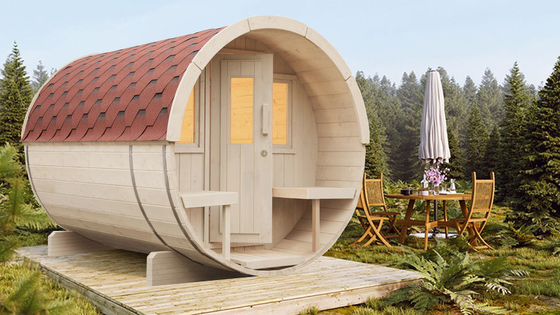 Bois solide Cedar Sauna Luxury Large Size rouge canadien d'utilisation extérieure
