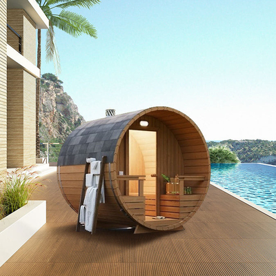 2 - 8 avec en bois de sauna de baril de capacité de personnes/sans option de porche