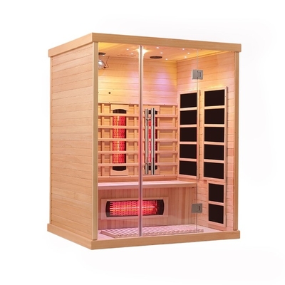 confort infrarouge lointain et sécurité de sauna de verre trempé transparent de 100-178kg Smatmak