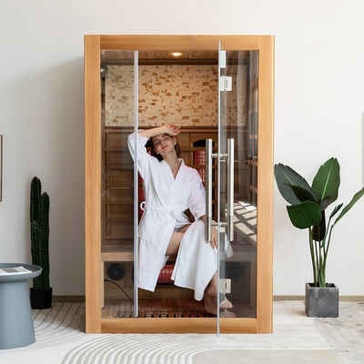 Le luxe de fournisseur d'usine détendent la pièce infrarouge lointaine en bois de sauna pour la personne 2