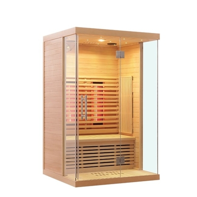 Plein spectre et taille infrarouge lointaine de personne de la pièce 2 de sauna de cigûe de panneau de carbone