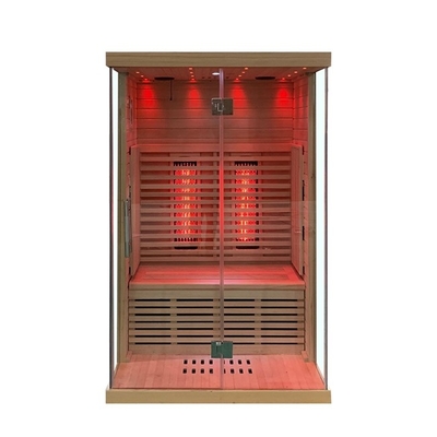 Plein spectre et taille infrarouge lointaine de personne de la pièce 2 de sauna de cigûe de panneau de carbone