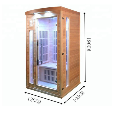 pièce sèche infrarouge lointaine en bois de luxe du sauna 1750W d'intérieur pour la personne 2