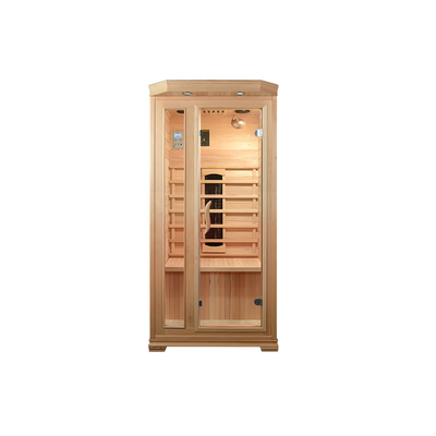 Pièce en bois de sauna à la maison de cèdre 900*900*1900mm avec le verre trempé de 8mm