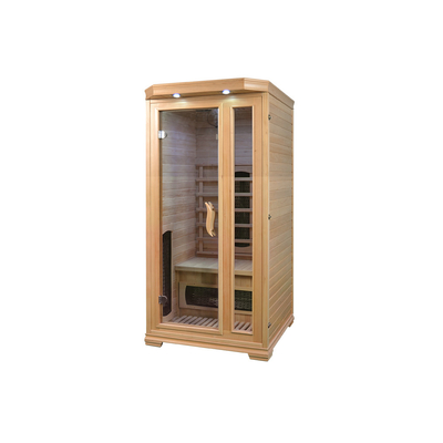 Pièce en bois de sauna à la maison de cèdre 900*900*1900mm avec le verre trempé de 8mm