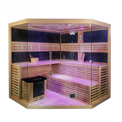 Salle de sauna à vapeur d'ozone de lampe de thérapie de 7 couleurs avec le panneau de commande d'écran tactile
