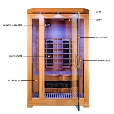 110 - salle de sauna à la maison 240V avec le panneau de commande d'ordinateur de verre trempé de 8mm