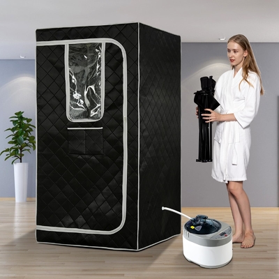 Sauna à vapeur portable pleine taille avec contrôle du temps 0 - 99 minutes et fenêtres transparentes