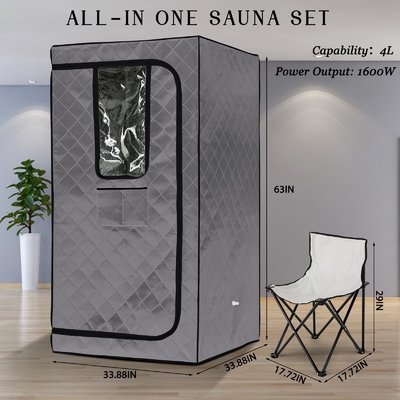 Sauna à vapeur portable de 110 à 120 V AC à 60 Hz avec fenêtre transparente