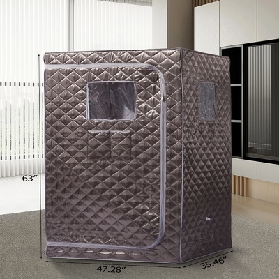 Sauna à vapeur portable de taille grise Sauna de spa à domicile Avec une capacité d'eau de 4L