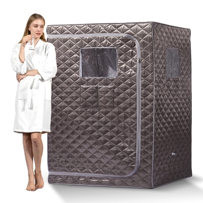 Sauna à vapeur portable de taille grise Sauna de spa à domicile Avec une capacité d'eau de 4L