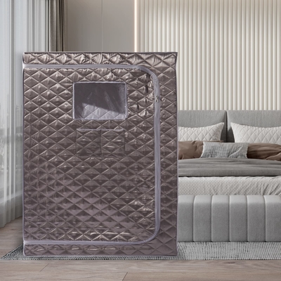 Sauna à vapeur portable de taille grise Sauna de spa à domicile Avec une capacité d'eau de 4L