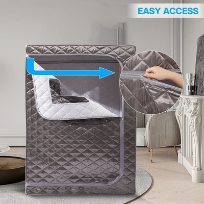 Tente de sauna à vapeur portable de 1500W en tissu étanche pour deux personnes