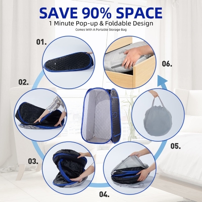 Sauna à vapeur portable pliable avec réglage du temps