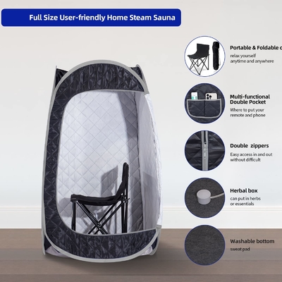 Sauna portable à corps complet pour une personne, sauna à vapeur à domicile