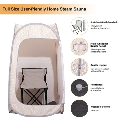 Accueil Sauna pliable debout portable pop up corps entier Tente de sauna personnelle