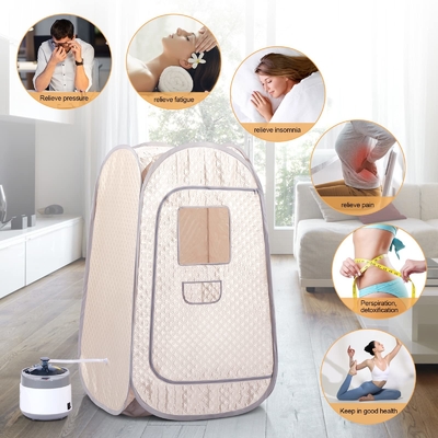 Accueil Sauna pliable debout portable pop up corps entier Tente de sauna personnelle