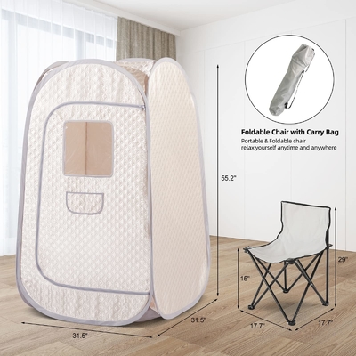 Accueil Sauna pliable debout portable pop up corps entier Tente de sauna personnelle