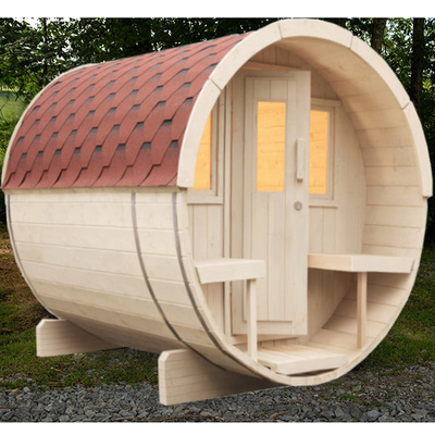 Sauna à fût en bois massif, sauna traditionnel à vapeur