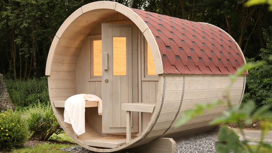 Sauna à fût en bois massif, sauna traditionnel à vapeur