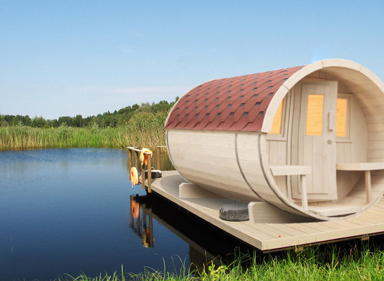 Sauna à fût en bois massif, sauna traditionnel à vapeur