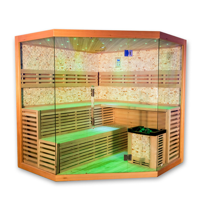 Salle de sauna traditionnelle de luxe pour 5 à 6 personnes Salle de sauna à vapeur de l'Himalaya