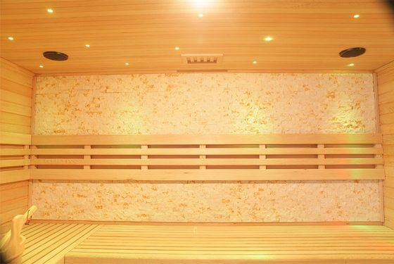 Salle de sauna traditionnelle à cuisinière à vapeur Premium Hemlock Cabine de sauna à vapeur intérieure sèche