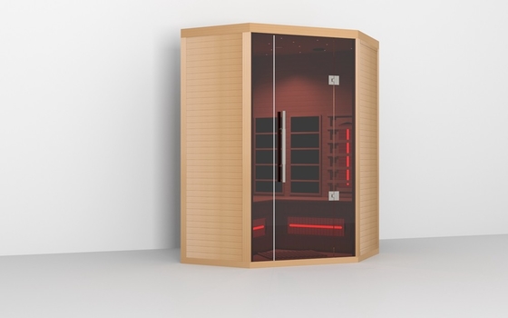 Sauna personnalisée de luxe en bois préfabriqué en salle de transpiration infrarouge