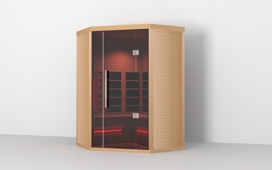 Sauna personnalisée de luxe en bois préfabriqué en salle de transpiration infrarouge