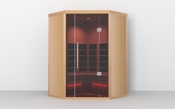 Sauna personnalisée de luxe en bois préfabriqué en salle de transpiration infrarouge