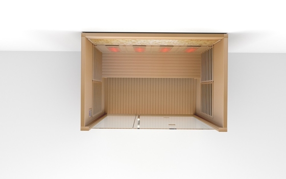 Sauna en bois massif pour 4 personnes salle de sauna à infrarouge sauna en bois sec à porte pleine
