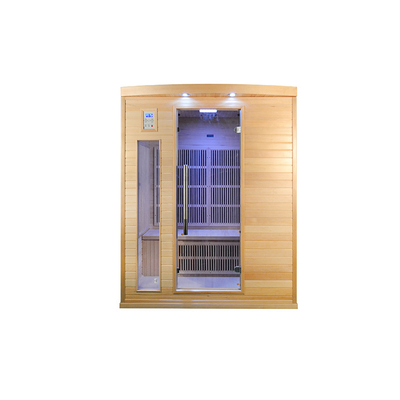 Sauna en bois sec moderne de luxe Sauna infrarouge pour la maison 2700W