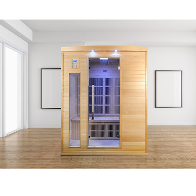 Sauna en bois sec moderne de luxe Sauna infrarouge pour la maison 2700W