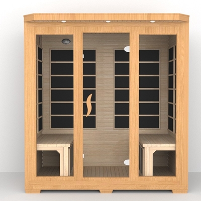 Smartmak Sauna infrarouge à basse fréquence près de 4 personnes Sauna infrarouge de cèdre rouge
