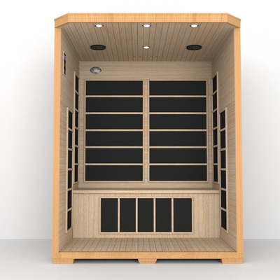 Maison de luxe intérieure 3 personnes Sauna infrarouge à spectre complet
