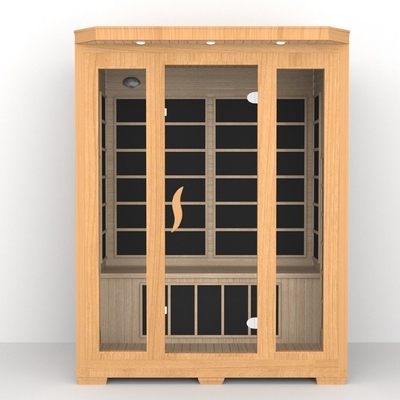 Maison de luxe intérieure 3 personnes Sauna infrarouge à spectre complet