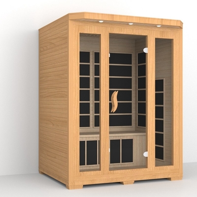 Maison de luxe intérieure 3 personnes Sauna infrarouge à spectre complet