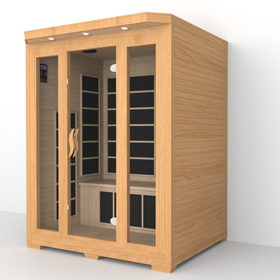 Maison de luxe intérieure 3 personnes Sauna infrarouge à spectre complet